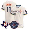 H.Astros #11 Cam Smith Player Cream City Connect Texas Patch Vapor Premier Limited Elite Home Hdoa Stitched Jerseys