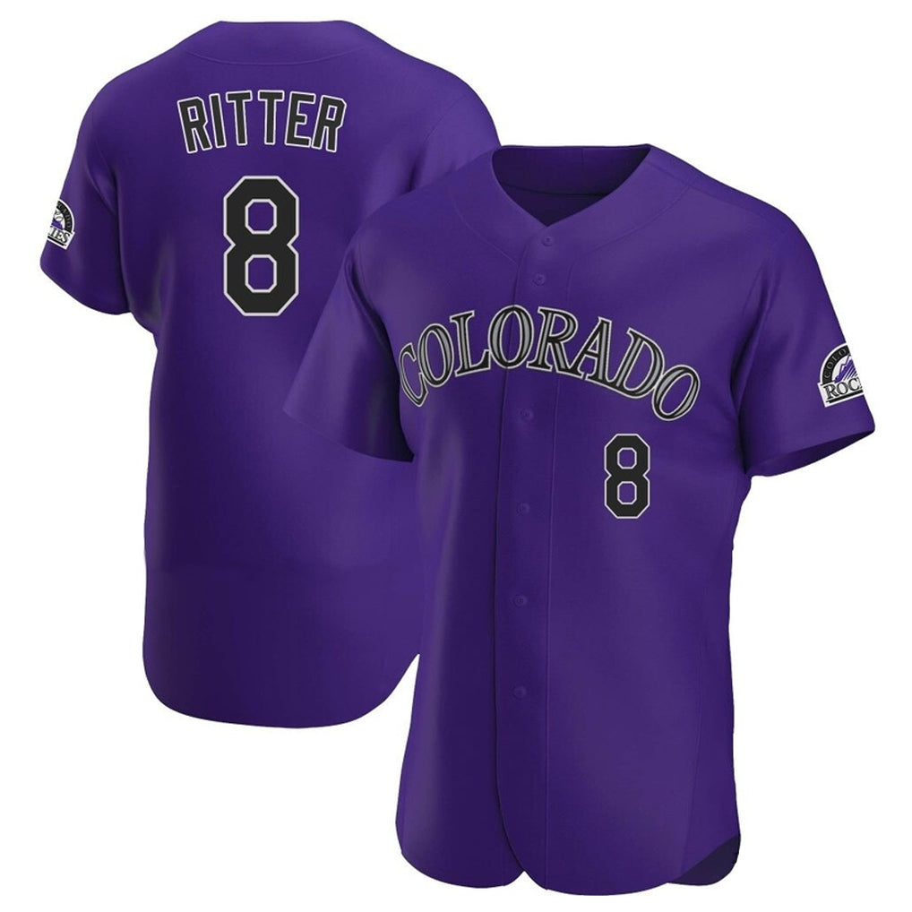 C.Rockies #8 Ryan Ritter Player Purple Limited Elite Home Hdoa Stitched Jerseys