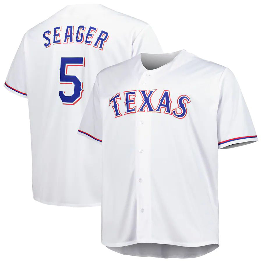 T.Rangers #5 Corey Seager Player White Big & Tall Replica Hdoa Stitched Jerseys