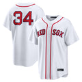 B.Red Sox #34 David Ortiz Player White Home Game Hdoa Stitched Jerseys