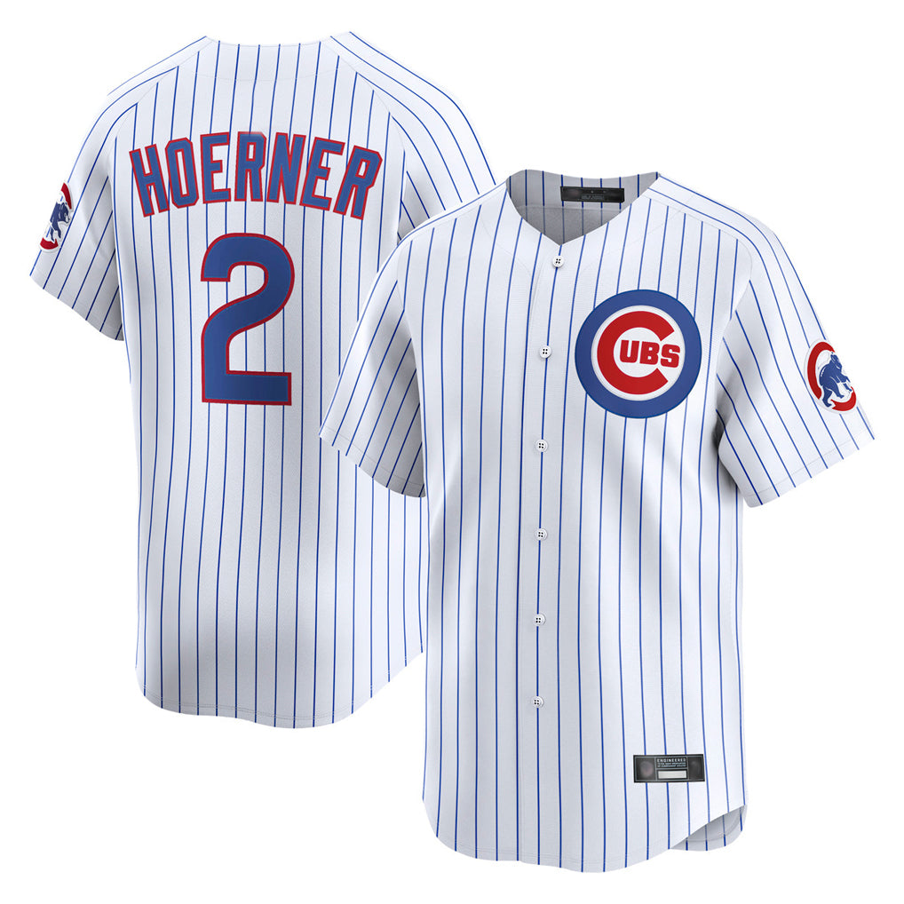 C.Cubs #2 Nico Hoerner Player White Limited Home Game Hdoa Stitched Jerseys