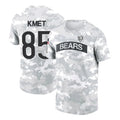 C.Bears #85 Cole Kmet Player Arctic Camo Salute to Service Performance T-Shirt Limited Hdoa Stitched Jerseys