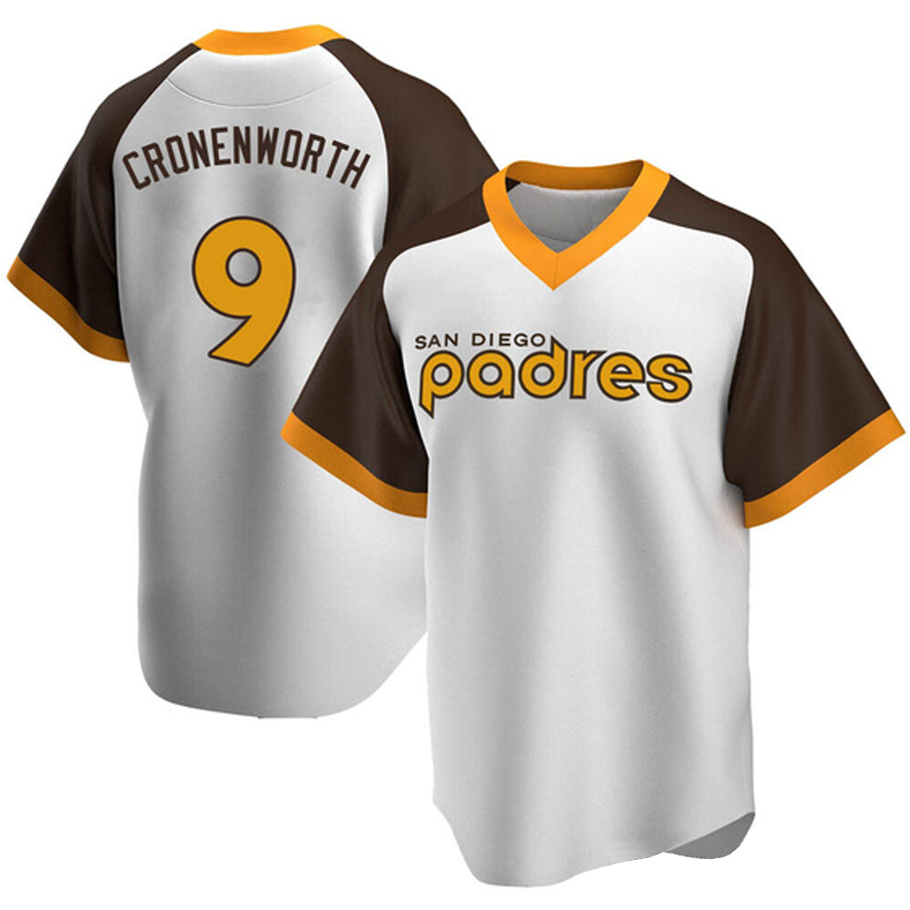 S.Diego Padres #9 Jake Cronenworth Player White Home Cooperstown Collection Replica Game Hdoa Stitched Jerseys
