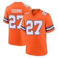 D.Broncos #27 J.K. Dobbins Player Orange Alternate Collection Throwback Game Hdoa Stitched Jerseys