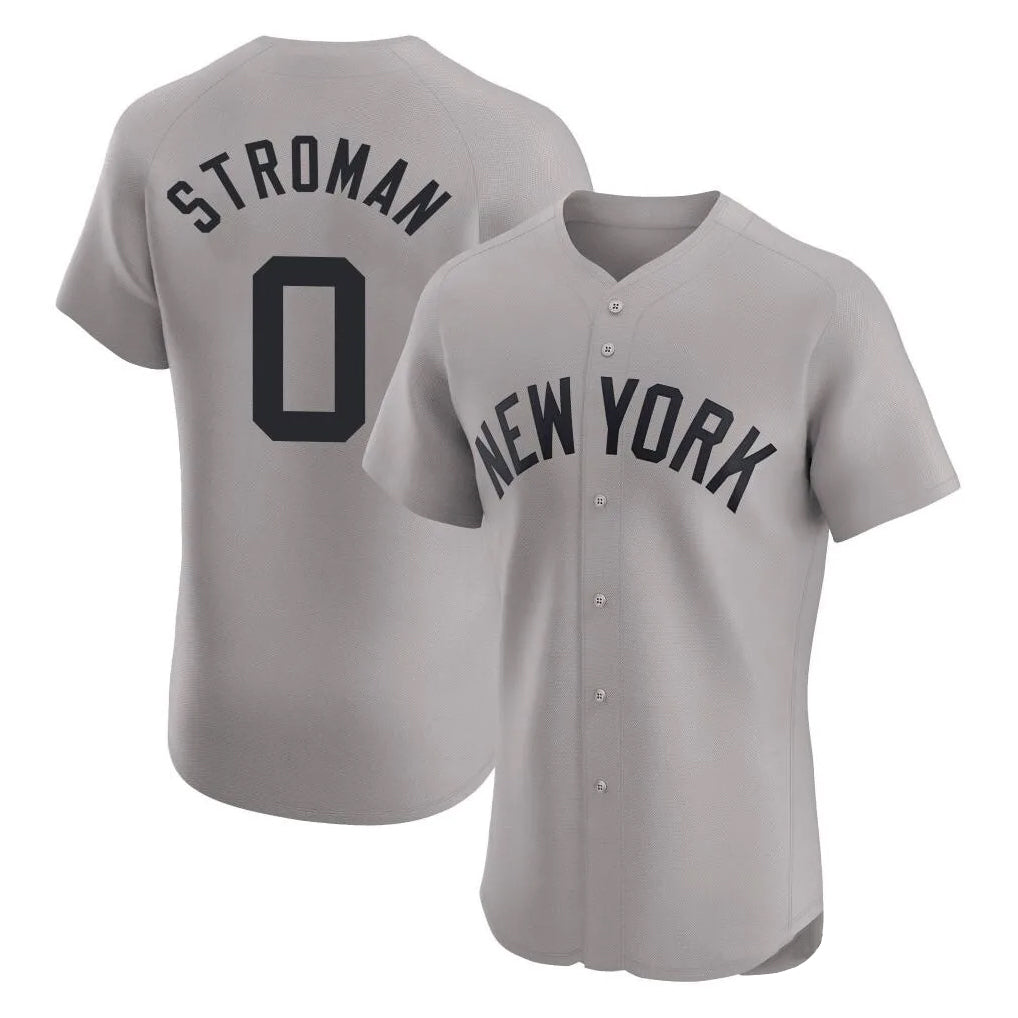 NY.Yankees #0 Marcus Stroman Player Gray Limited Elite Home Hdoa Stitched Jerseys