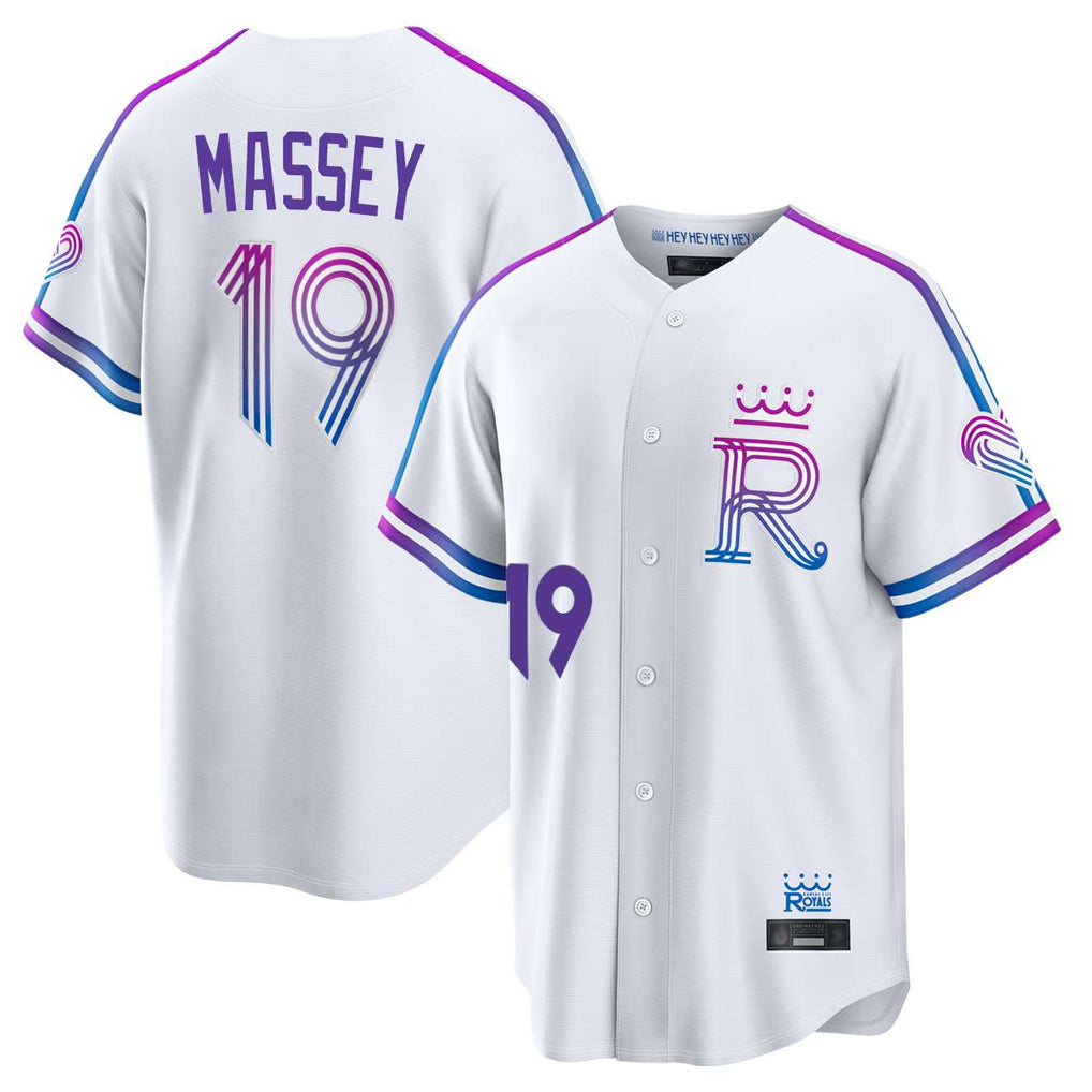 KC.Royals #19 Michael Massey Player White 2026 City Connect Limited Home Hdoa Stitched Jerseys