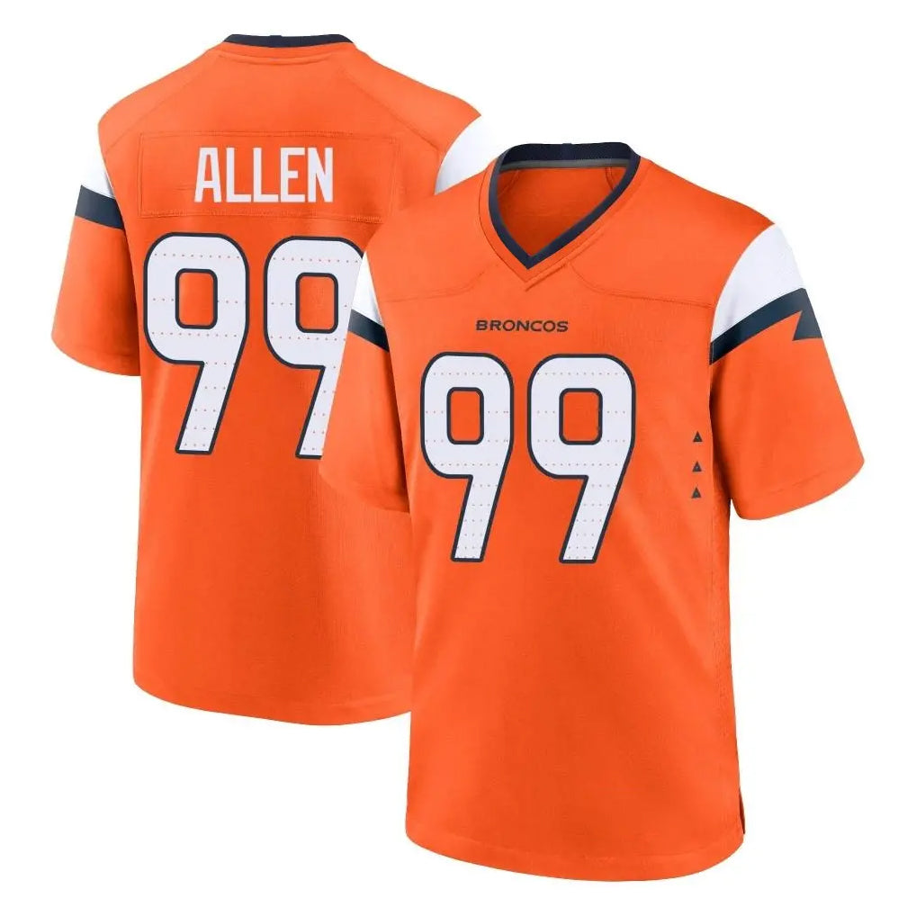 D.Broncos #99 Zach Allen Player Orange Home Game Hdoa Stitched Jerseys