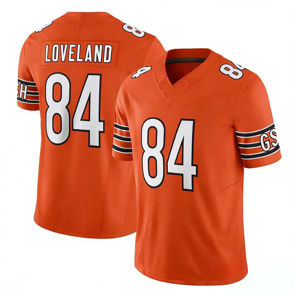 C.Bears #84 Colston Loveland Player Orange Vapor F.U.S.E. Limited Home Game Hdoa Stitched Jerseys