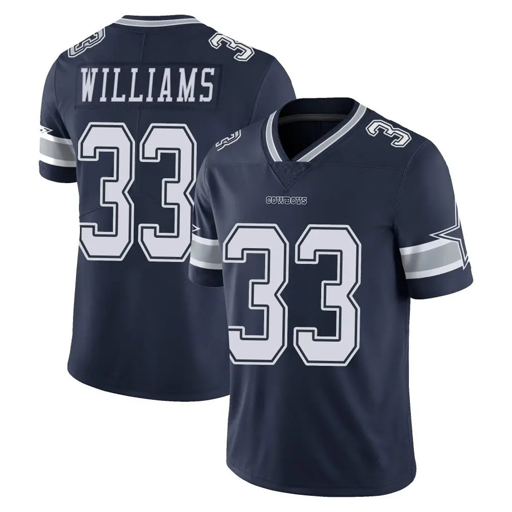 D.Cowboys #33 Javonte Williams Player Navy Vapor Untouchable Limited Home Game Hdoa Stitched Jerseys