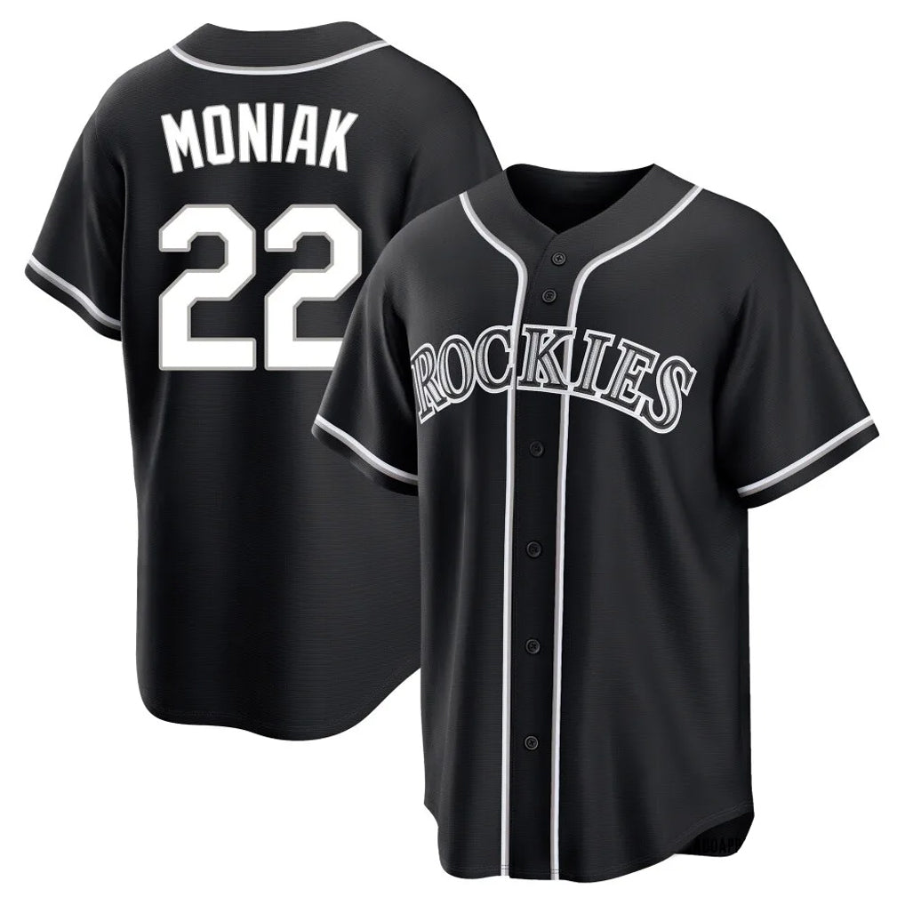 C.Rockies #22 Mickey Moniak Player Black Fashion Out Home Game Hdoa Stitched Jerseys