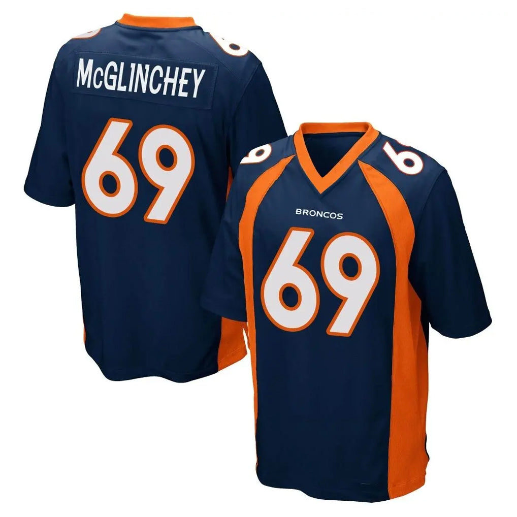 D.Broncos #69 Mike McGlinchey Player Navy Game Hdoa Stitched Jerseys