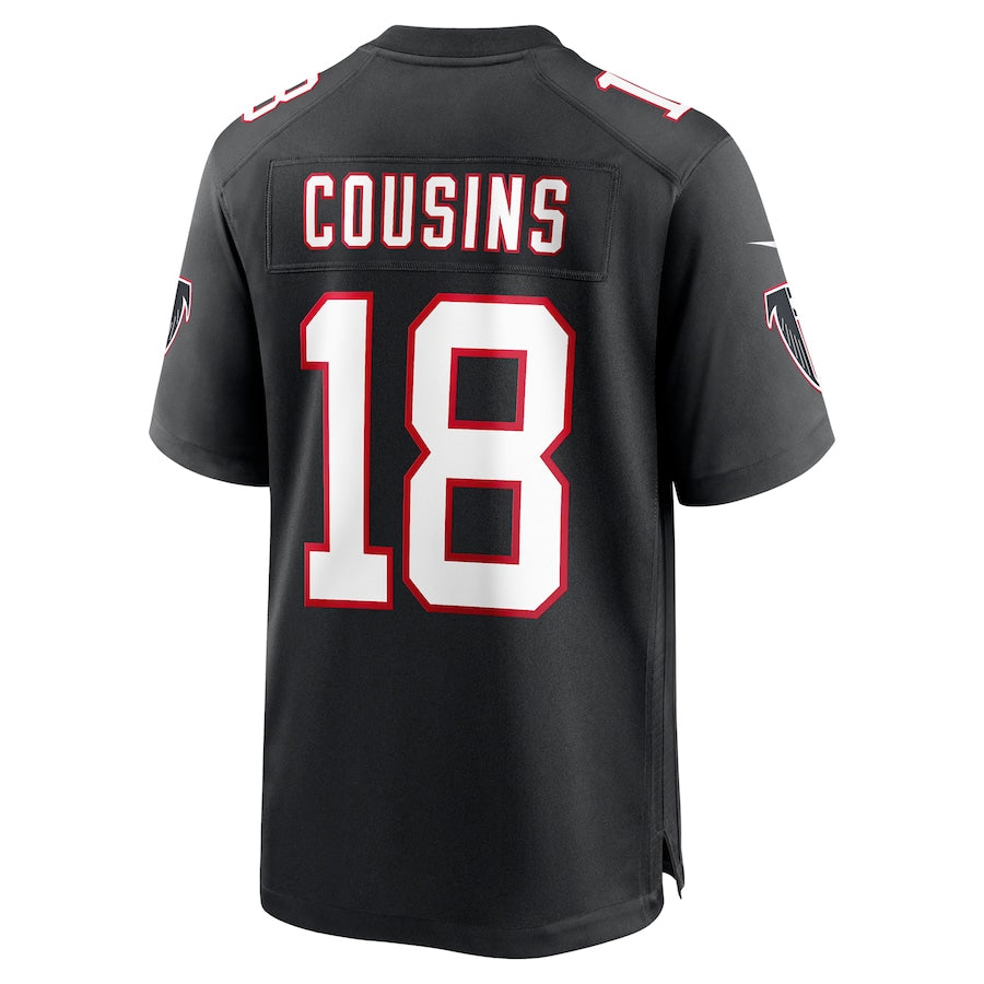 A.Falcons #18 Kirk Cousins Player Black Limited Home Game Hdoa Stitched Jerseys