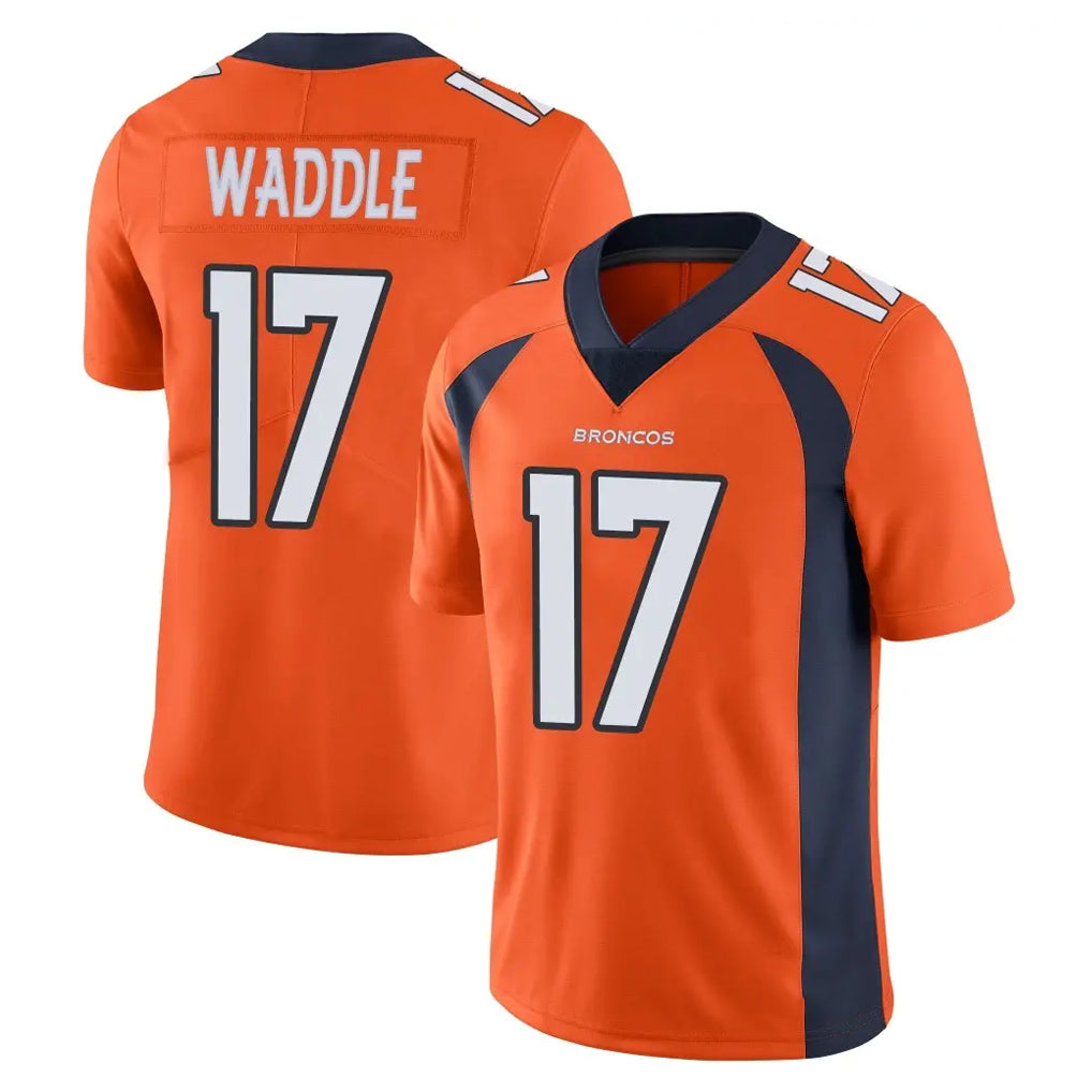 D.Broncos #17 Jaylen Waddle Player Orange Color Vapor Untouchable Limited Game Hdoa Stitched Jerseys