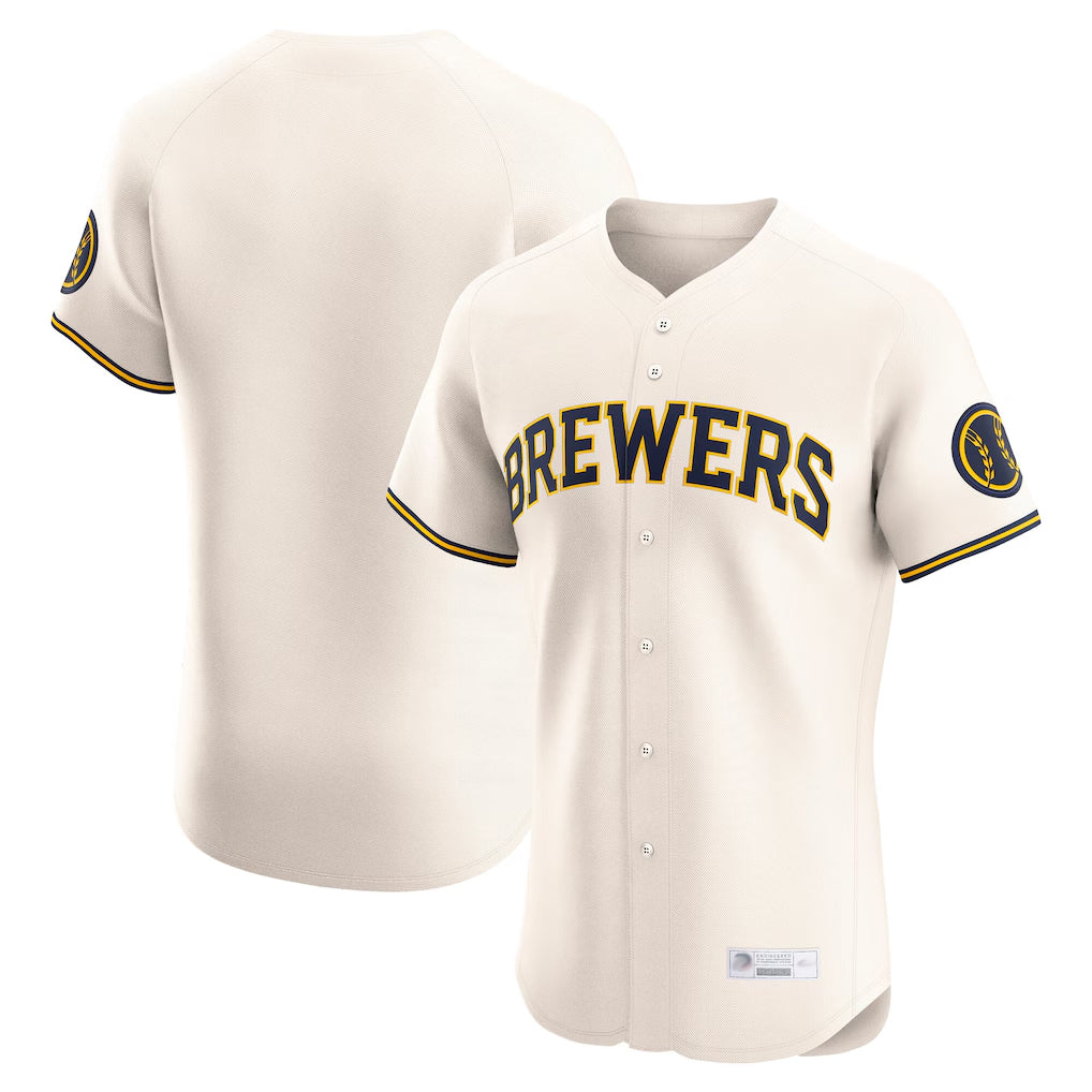 M.Brewers ## Brewers Blank Player Cream Home Limited Elite Hdoa Stitched Jerseys