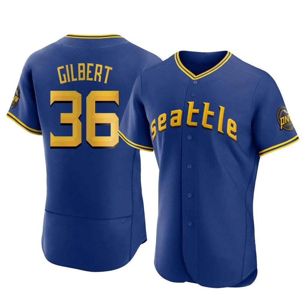 S.Mariners #36 Logan Gilbert Player Royal City Connect Home Limited Elite Hdoa Stitched Jerseys
