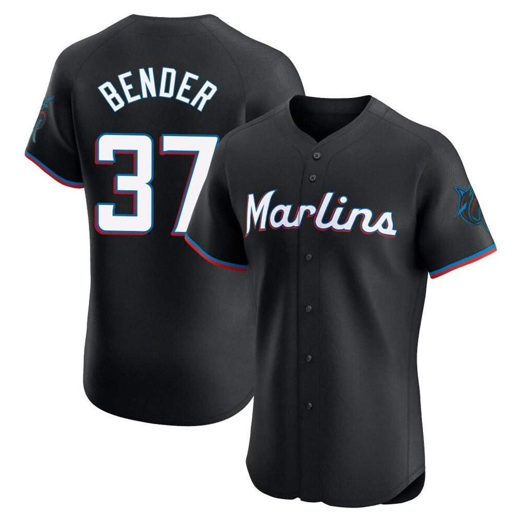 M.Marlins #37 Anthony Bender Player Black Vapor Home Limited Elite Hdoa Stitched Jerseys