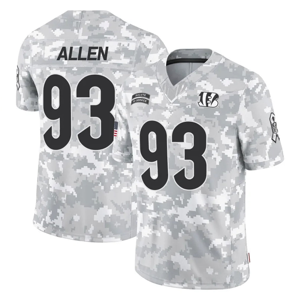 C.Bengals #93 Jonathan Allen Player Arctic Camo Salute to Service Limited Hdoa Stitched Jerseys