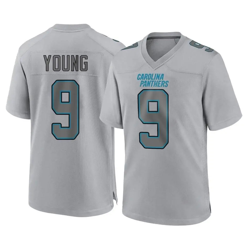 C.Panthers #9 Bryce Young Player Gray Atmosphere Fashion Game Hdoa Stitched Jerseys