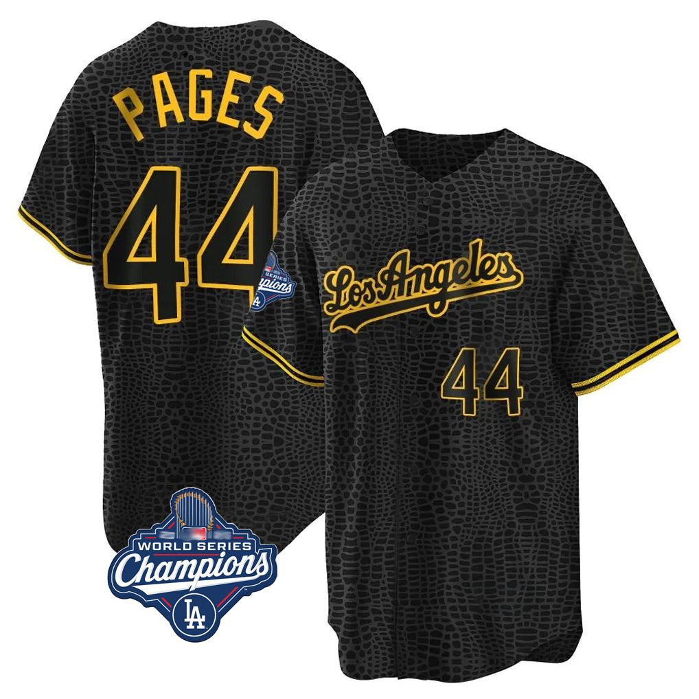 LA.Dodgers #44 Andy Pages Player Black Gold World Series Meet Limited Home Hdoa Stitched Jerseys