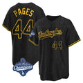 LA.Dodgers #44 Andy Pages Player Black Gold World Series Meet Limited Home Hdoa Stitched Jerseys