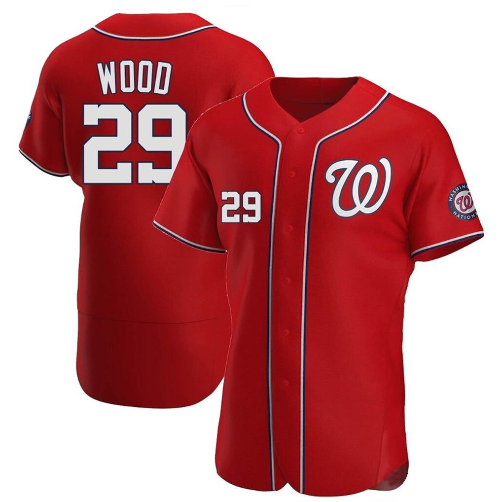 W.Nationals #29 James Wood Player Red Alternate Elite Hdoa Stitched Jerseys