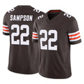 C.Browns #22 Dylan Sampson Player Brown Vapor F.U.S.E. Limited Home Game Hdoa Stitched Jerseys