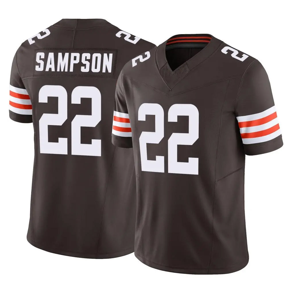 C.Browns #22 Dylan Sampson Player Brown Vapor F.U.S.E. Limited Home Game Hdoa Stitched Jerseys