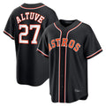 H.Astros #27 Jose Altuve Player Black Fashion Out Home Game Hdoa Stitched Jerseys