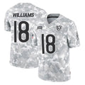 C.Bears #18 Caleb Williams Player Arctic Camo Salute to Service Limited Hdoa Stitched Jerseys