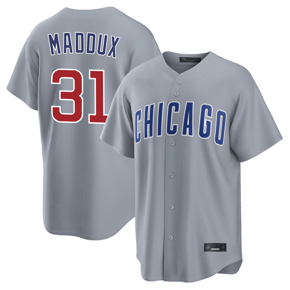 C.Cubs #31 Greg Maddux Player Gray Home Game Hdoa Stitched Jerseys