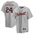 D.Tigers #24 Miguel Cabrera Player Gray Home Game Hdoa Stitched Jerseys