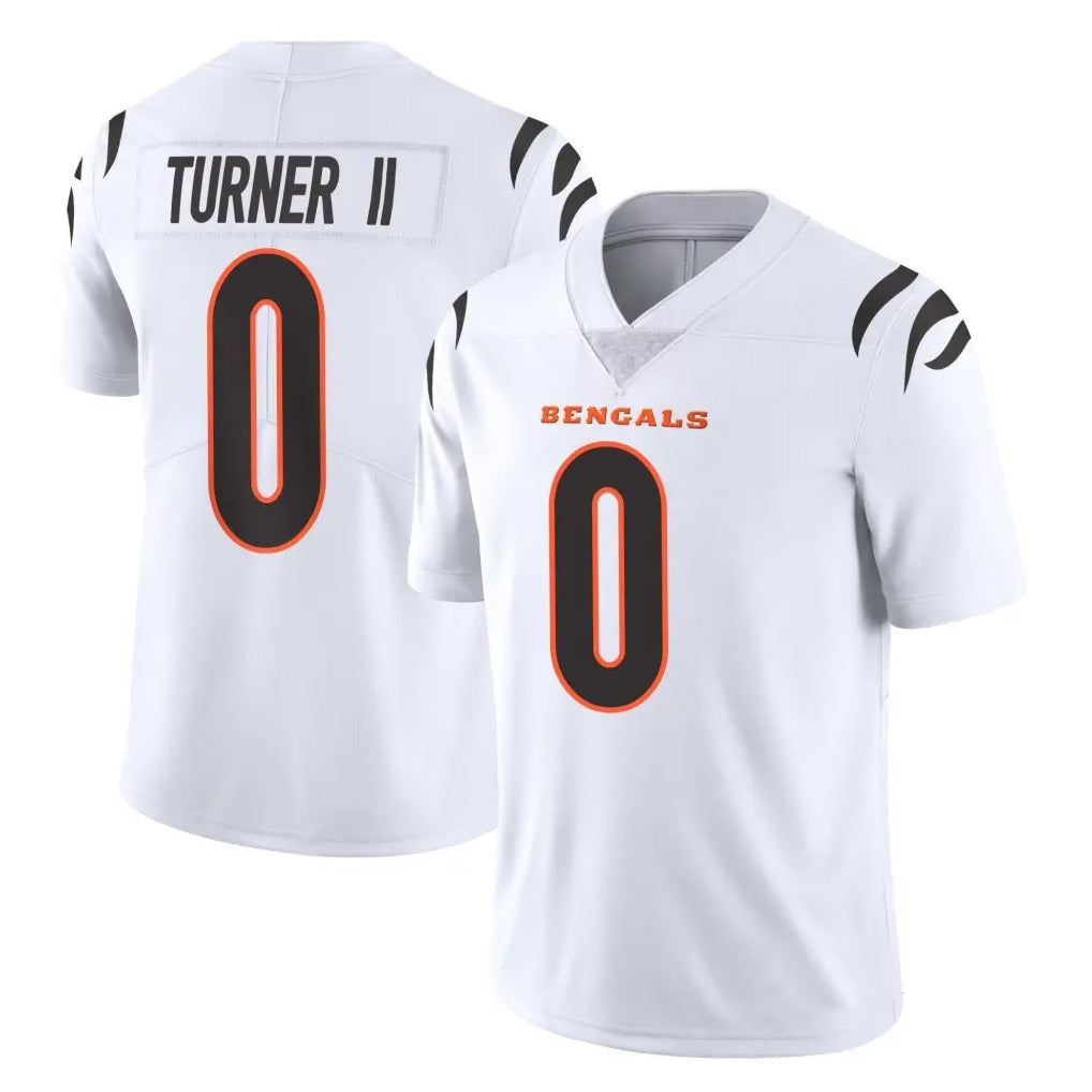 C.Bengals #0 DJ Turner II Player White Vapor Untouchable Limited Home Game Hdoa Stitched Jerseys