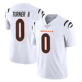 C.Bengals #0 DJ Turner II Player White Vapor Untouchable Limited Home Game Hdoa Stitched Jerseys
