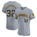 M.Brewers #32 Jacob Misiorowski Player Gray Home Limited Elite Hdoa Stitched Jerseys