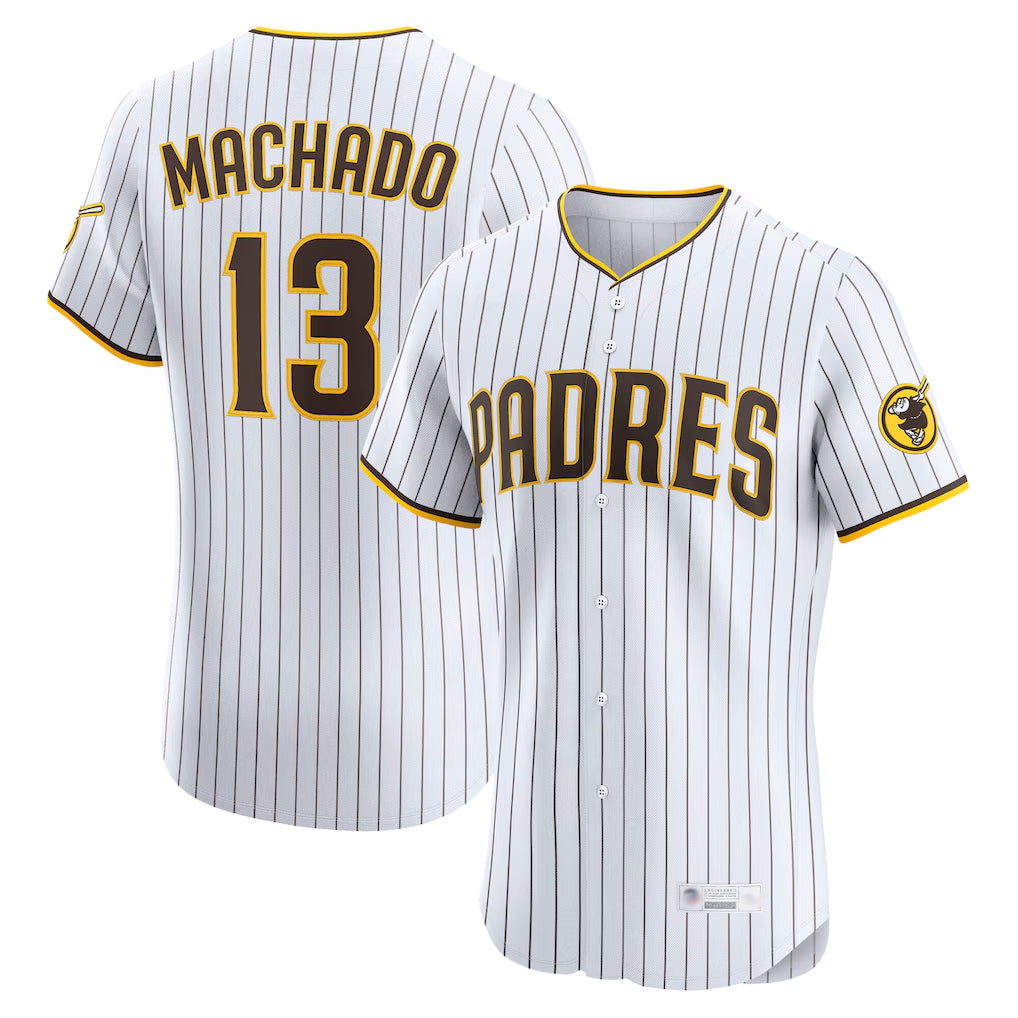 S.Diego Padres #13 Manny Machado Player White Home Limited Elite Hdoa Stitched Jerseys