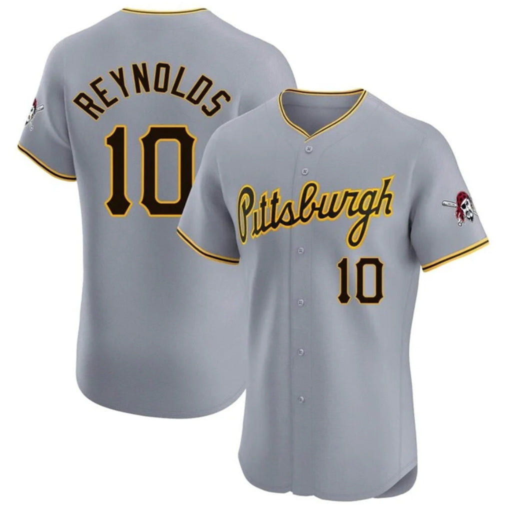 P.Pirates #10 Bryan Reynolds Player Gray Road Home Limited Elite Hdoa Stitched Jerseys