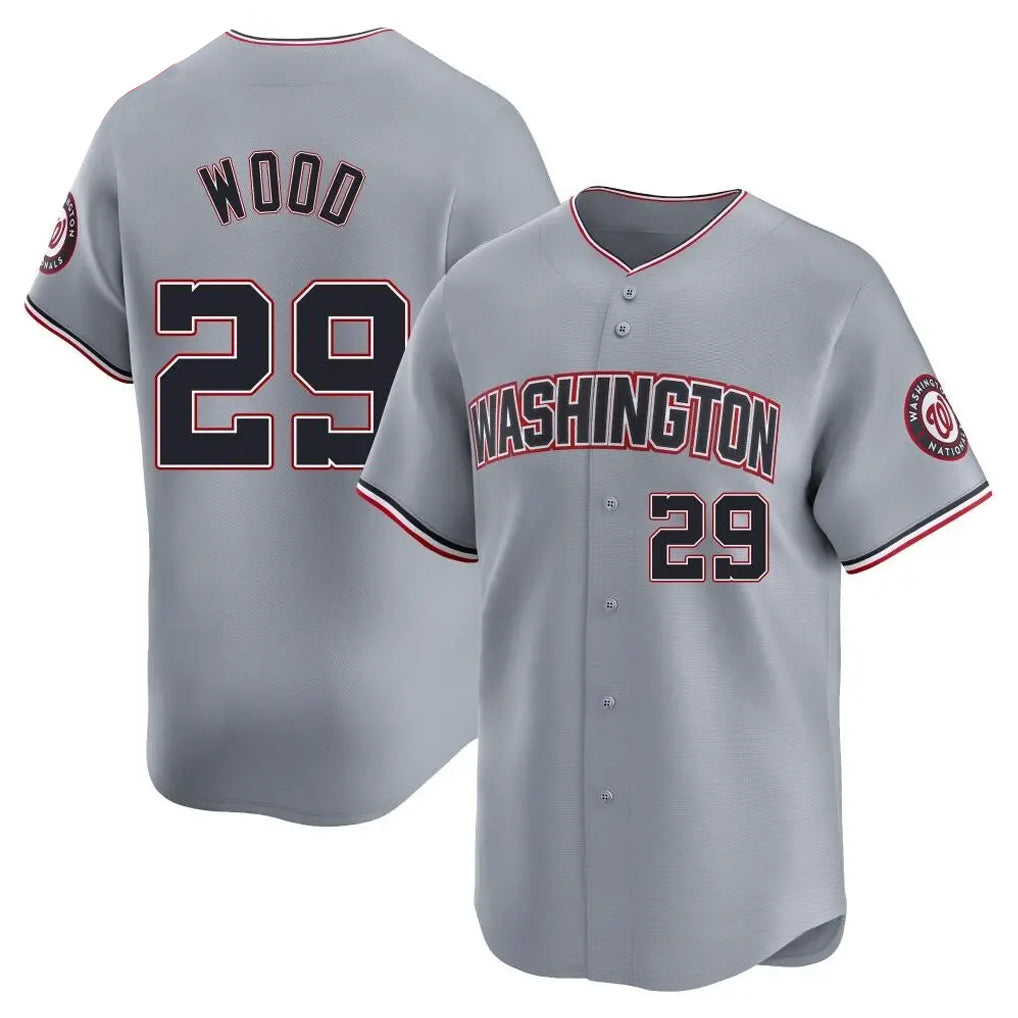 W.Nationals #29 James Wood Player Gray City Connect Limited Alternate Hdoa Stitched Jerseys