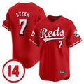 C.Reds #7 Spencer Steer Player Red Vapor Premier Limited Home Hdoa Stitched Jerseys