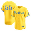 B.Red Sox #55 Ranger Su¨¢rez Player Yellow Limited Home Game Hdoa Stitched Jerseys