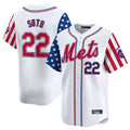 NY.Mets #22 Juan Soto Player White 2025 Independence Day Vapor Premier Limited  Hdoa Stitched Jerseys
