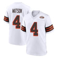 C.Browns #4 Deshaun Watson Player White Alternate Home Game Hdoa Stitched Jerseys