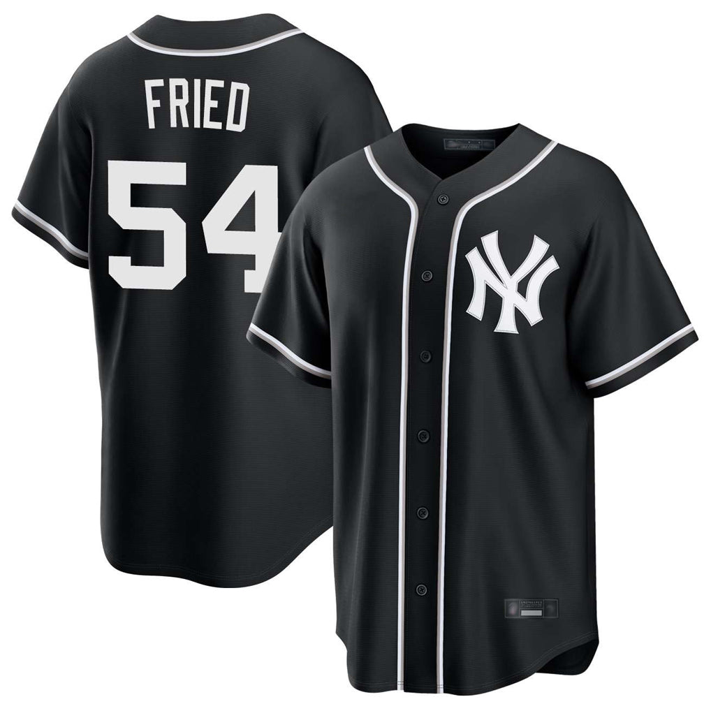 NY.Yankees #54 Max Fried Player Black Out Game Hdoa Stitched Jerseys