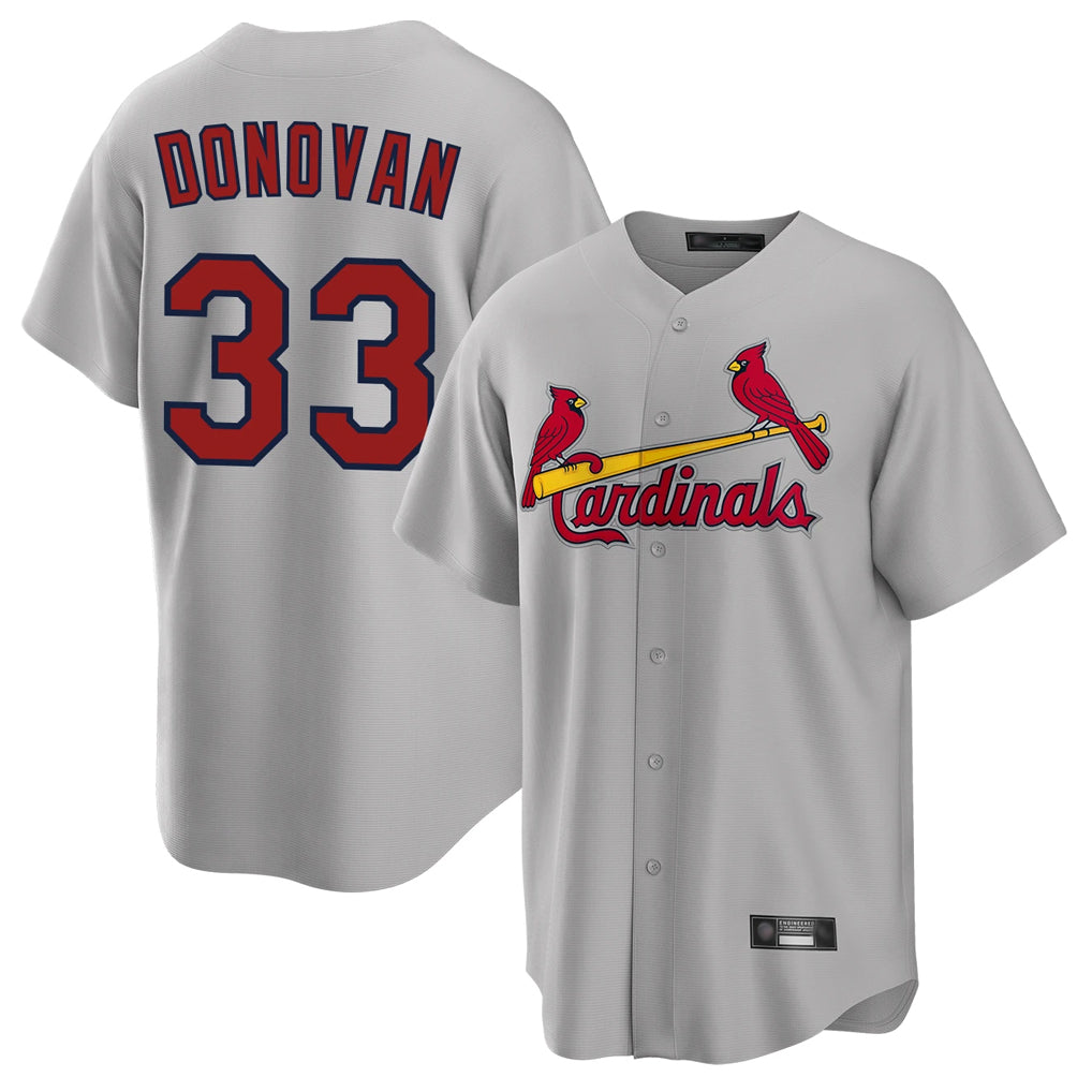 St. Louis Cardinals #33 Brendan Donovan Player Gray Home Game Hdoa Stitched Jerseys