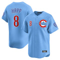 C.Cubs #8 Ian Happ Player Light Blue Limited Home Hdoa Stitched Jerseys