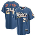 M.Brewers #24 William Contreras Player Blue 2026 City Connect Home Game Hdoa Stitched Jerseys