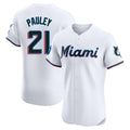M.Marlins #21 Graham Pauley Player White  Home Limited Elite Hdoa Stitched Jerseys