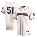 S.Mariners #51 Ichiro Suzuki Player Cream Home Limited Hdoa Stitched Jerseys