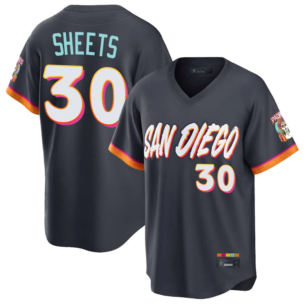 S.Diego Padres #30 Gavin Sheets Player Obsidian 2026 City Connect Home Limited T-shirt Hdoa Stitched Jerseys