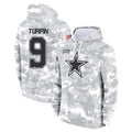 D.Cowboys #9 KaVontae Turpin Player Arctic Camo Salute to Service Hoodies Limited Game Hdoa Stitched Jerseys