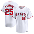 LA.Angels #25 Travis d'Arnaud Player White Limited Home Hdoa Stitched Jerseys